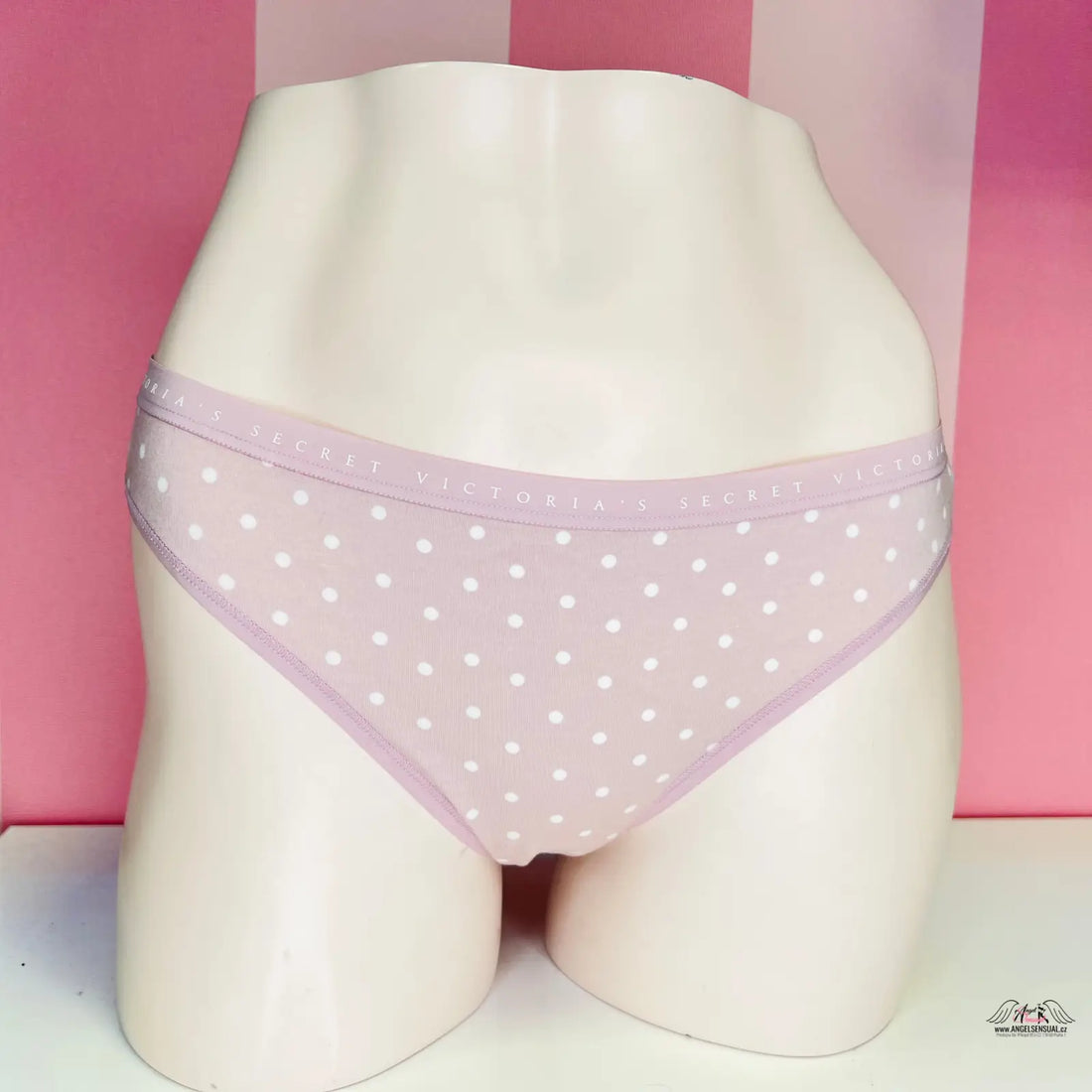 Ženské bavlněné kalhotky Victoria’s Secret s jemnou gumou v růžové barvě