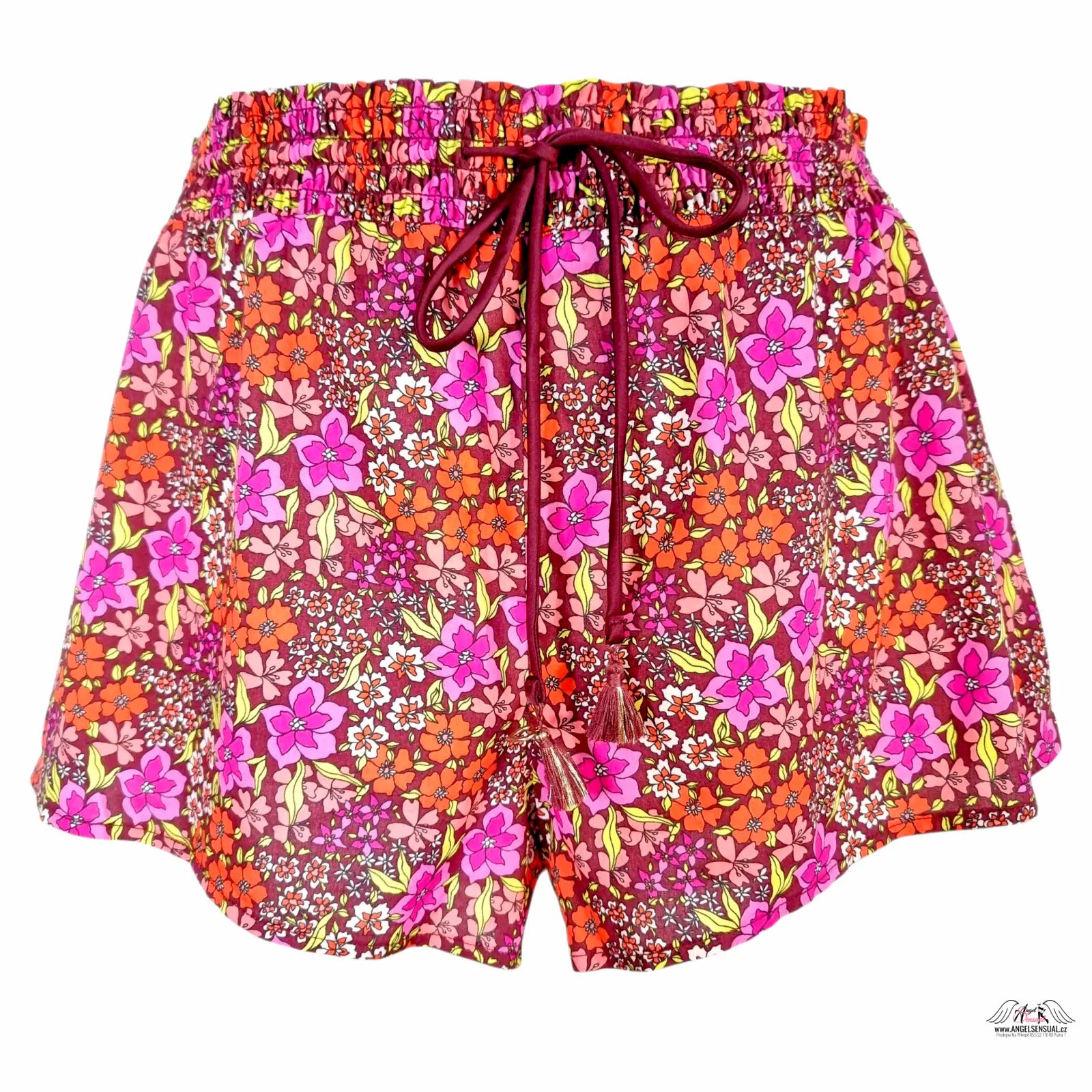 Vzorované bavlněné kraťasy Victoria’s Secret s květinovým potiskem a vzdušnými šortkami