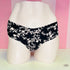 Floral black and white téměř bezešvé kalhotky Victoria’s Secret Bezešvé Kalhotky Ornament