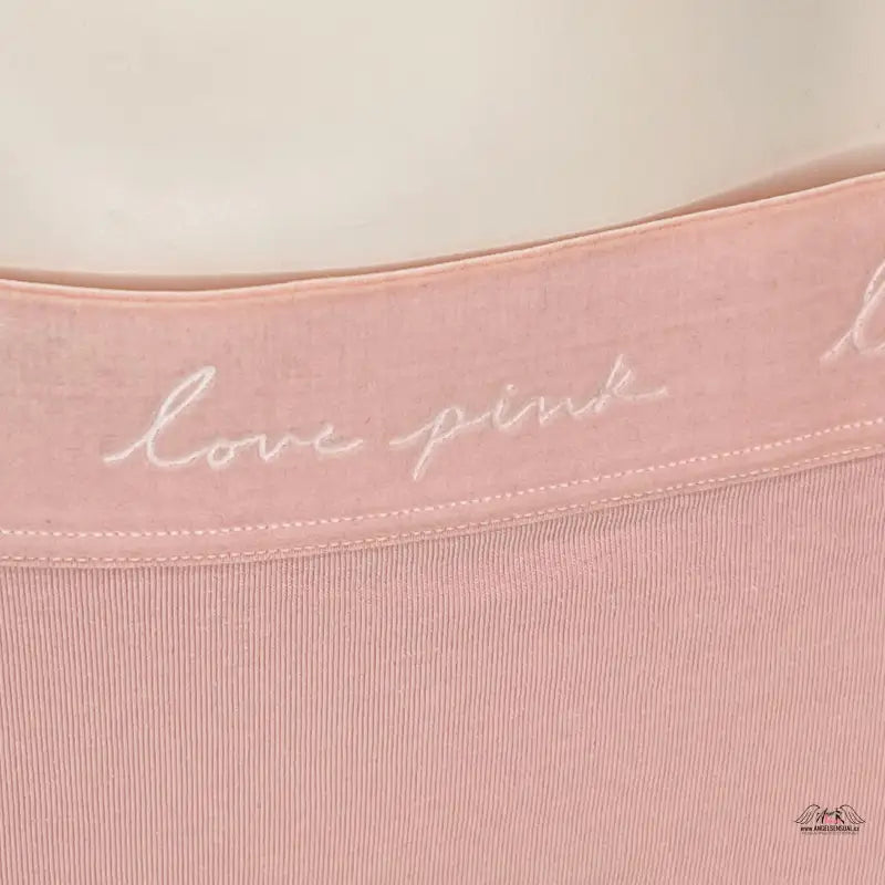 Růžové bavlněné boxerky Victoria’s Secret s pevnou gumou a potiskem love pink