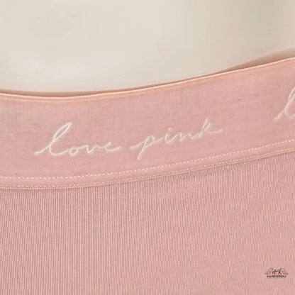 Růžové bavlněné boxerky Victoria’s Secret s pevnou gumou a potiskem love pink