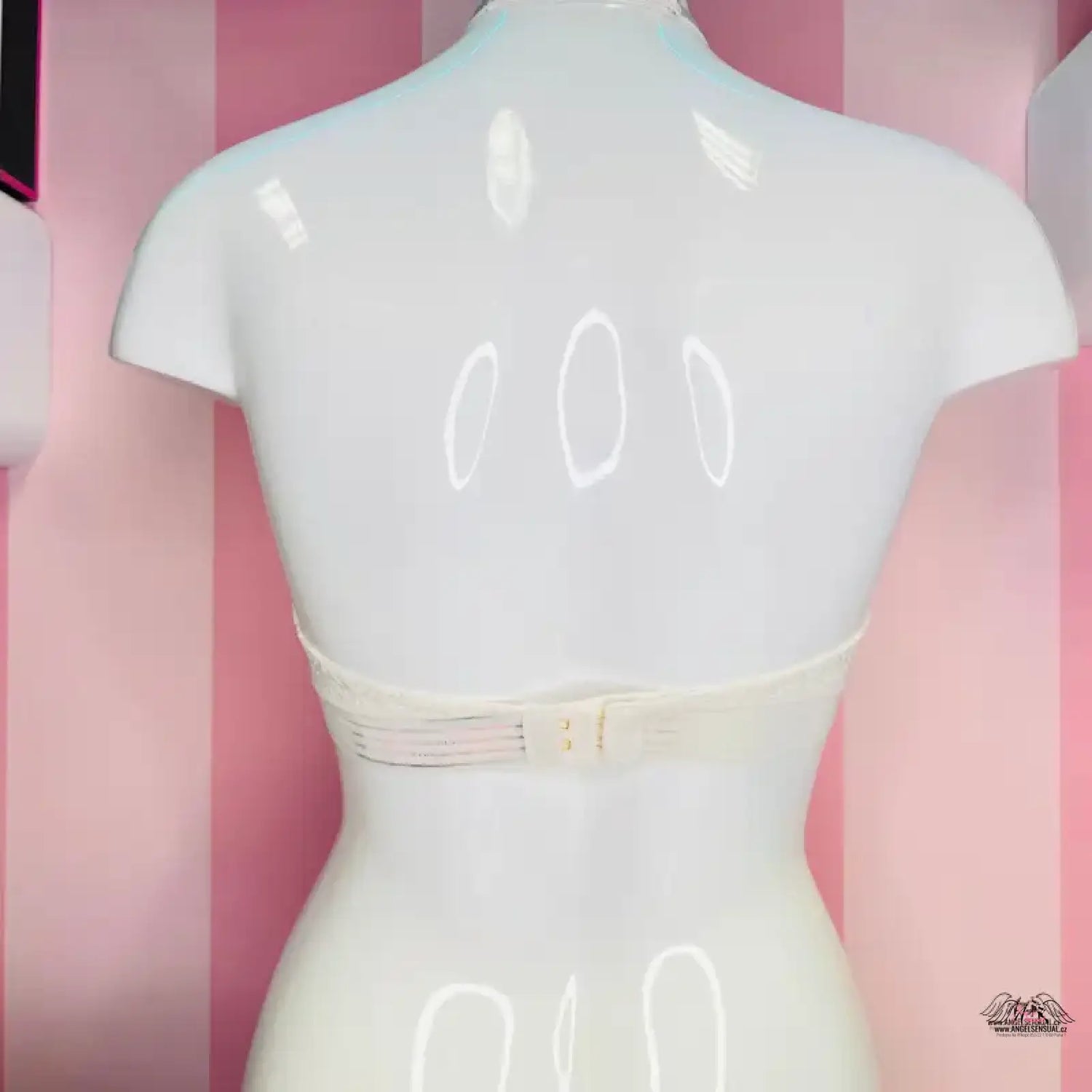 Strapless krajková bílá Victoria’s Secret Braletka Krajková Bez Vyztužení na mannequin