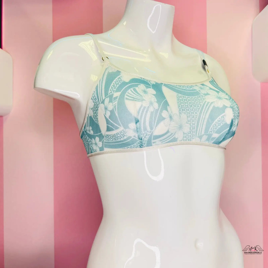 Floral-patterned lehká průsvitná braletka na figuríně, Victoria’s Secret Braletka Lehce Průsvitná
