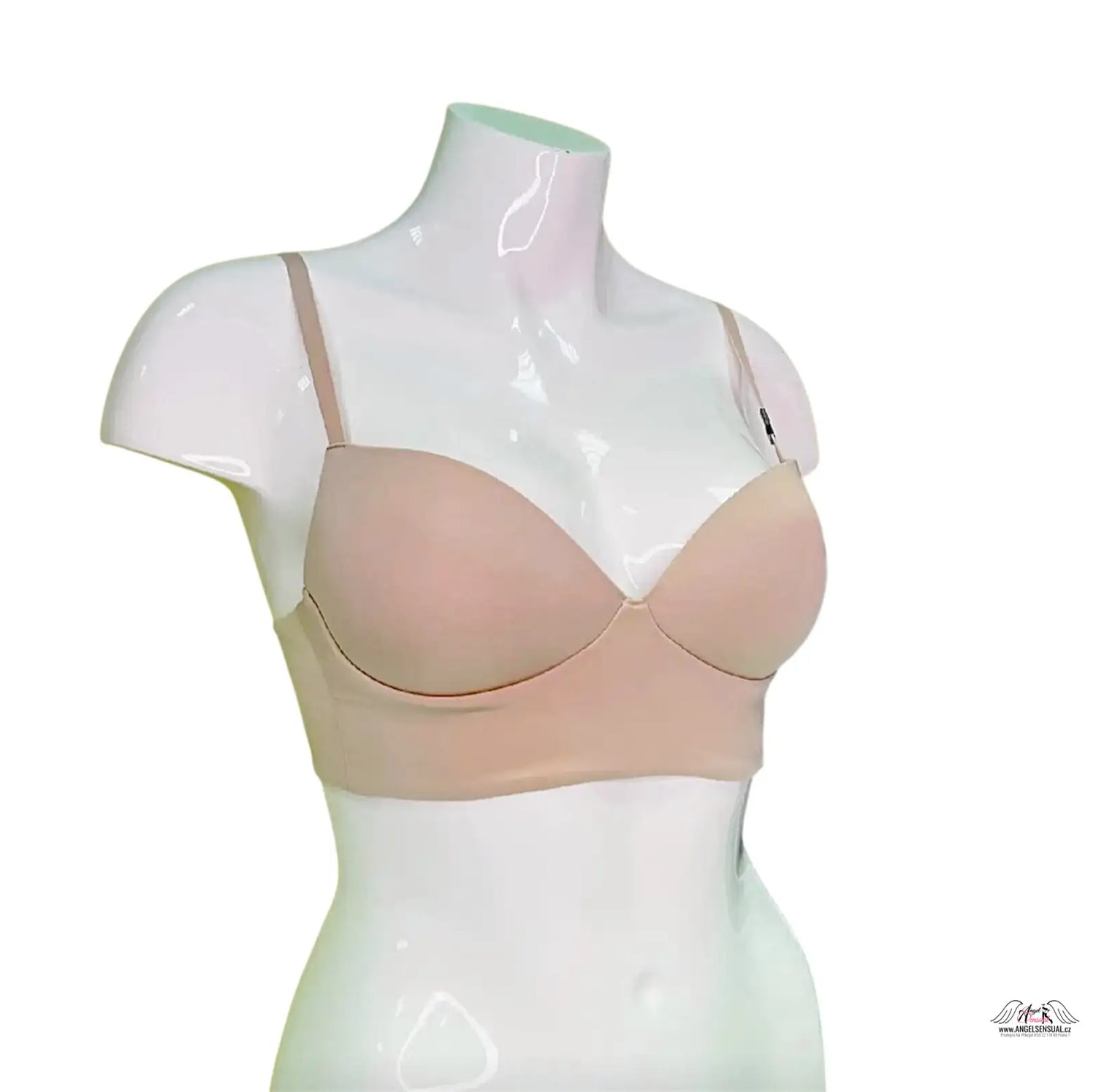 Beige podšívkový poloviční podprsenka Victoria’s Secret Braletka na maníkenech