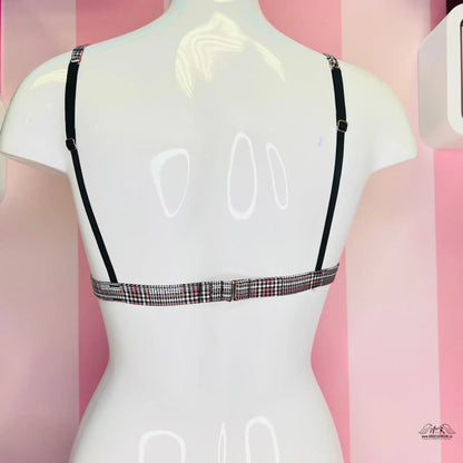 Plaid zadní pohled na braletku Victoria’s Secret s nastavitelnými ramínky a velice příjemného materiálu