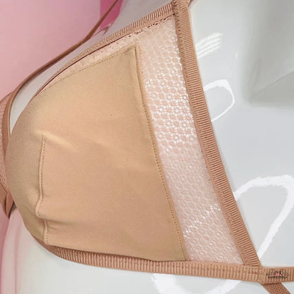 Victoria’s Secret tělové barvy bralette s krajkovým designem a ozdobnými pásky