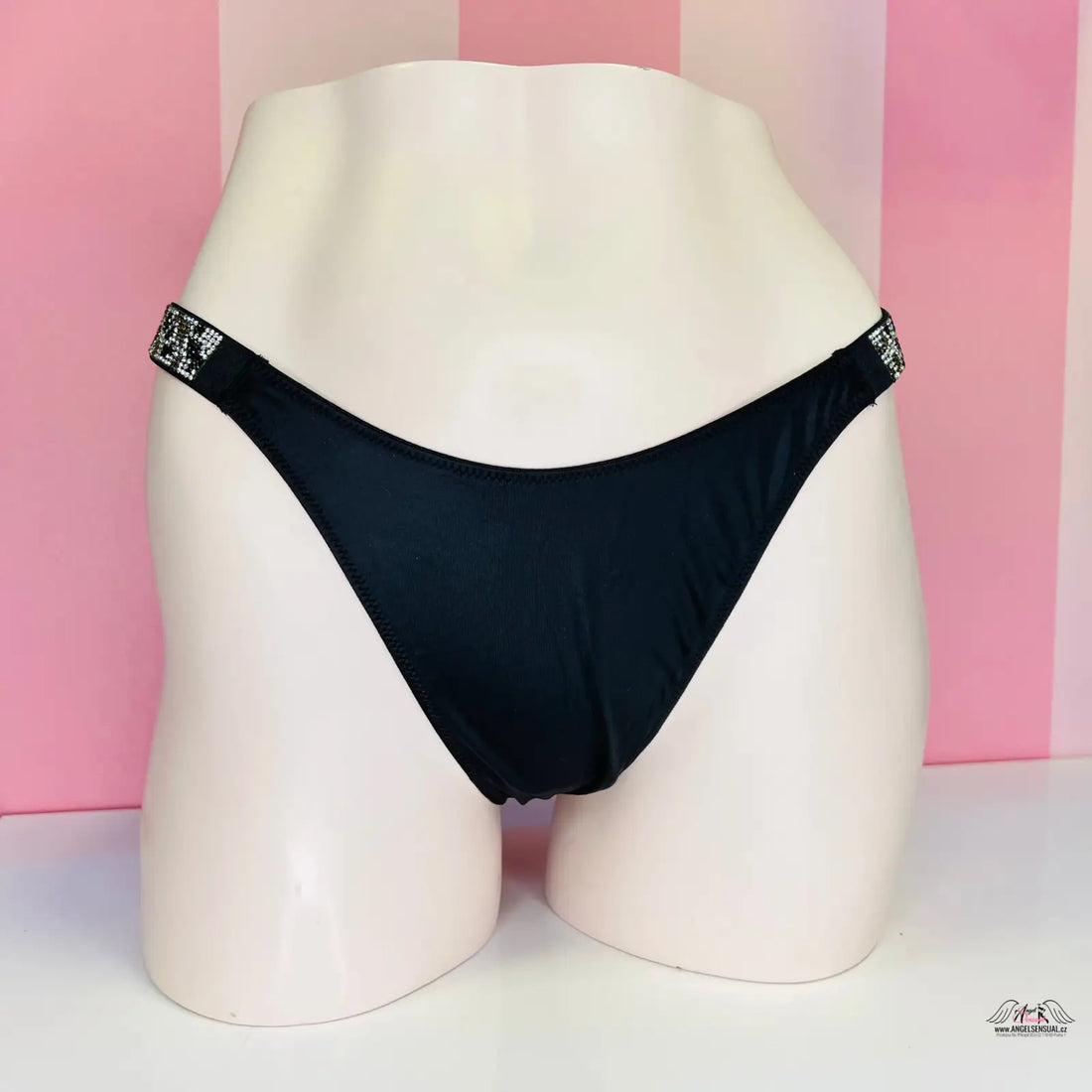 Victoria’s Secret Brazilské kalhotky leopard shine s elastickým logem páskem