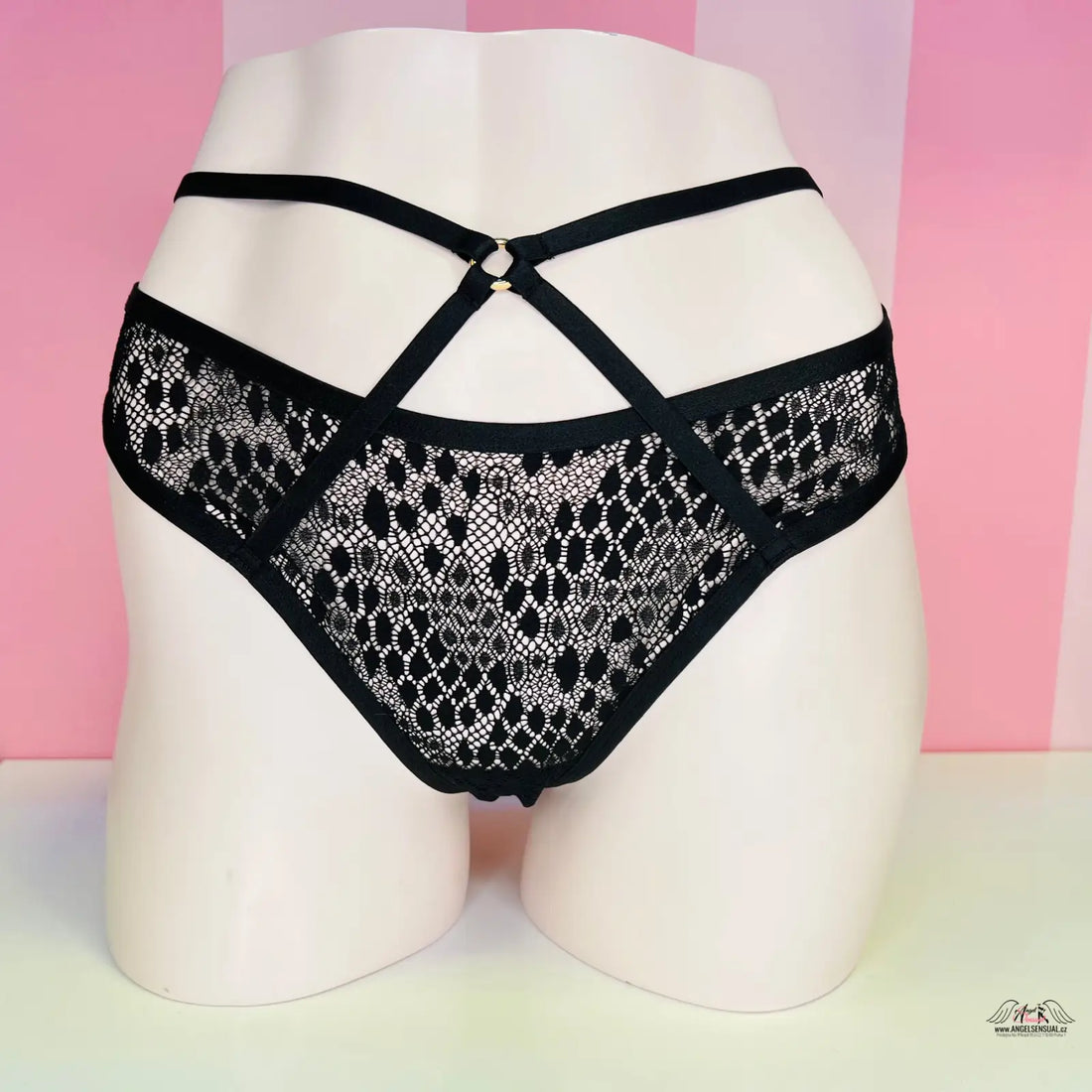 Victoria’s Secret velmi sexy brazilské kalhotky s krajkou a ozdobnými pásky