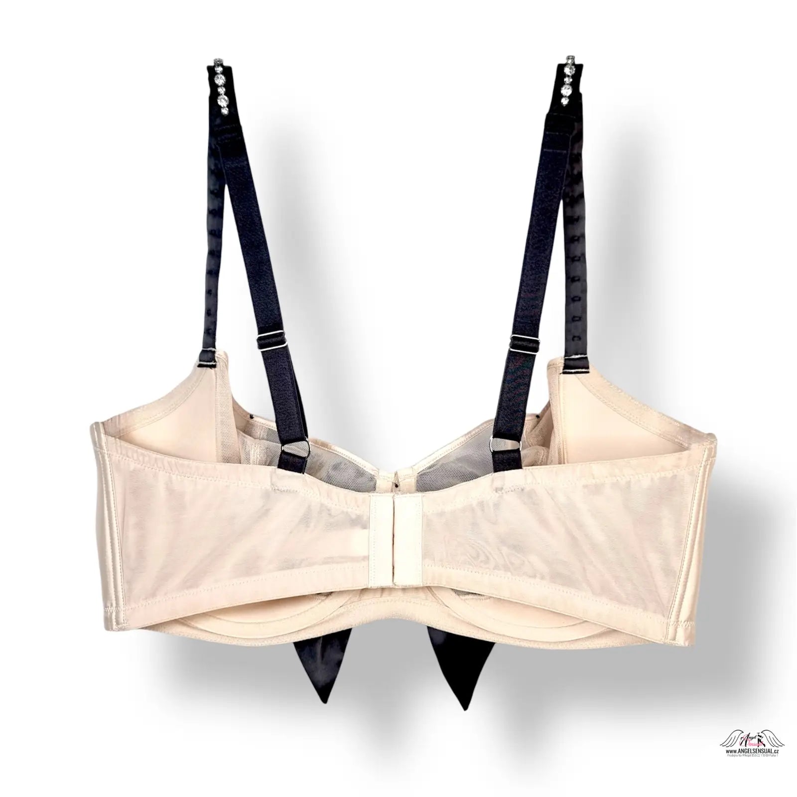 Krémová podprsenka Victoria’s Secret s výraznou mašlí uprostřed