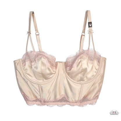 Krémový korzet Victoria’s Secret s jemnou krajkou a nastavitelnými ramínky