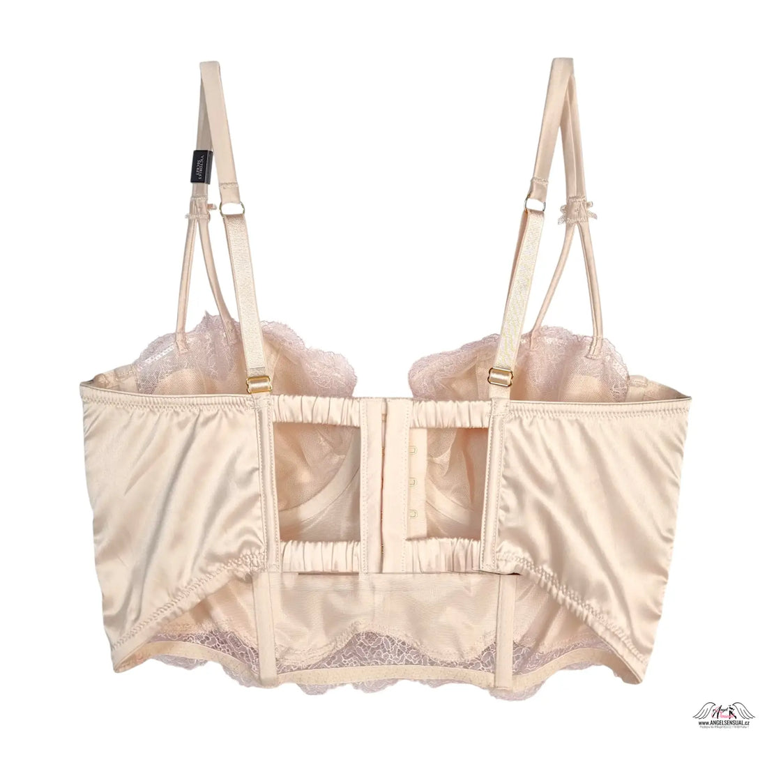 Krémový korzet Victoria’s Secret s jemnou krajkou a nastavitelnými ramínky