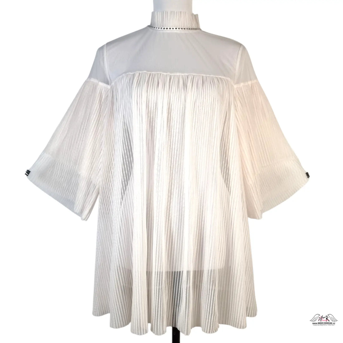 Průsvitná halenka Victoria’s Secret Halenka s Kamínky kolem krku a jemnou halenkou