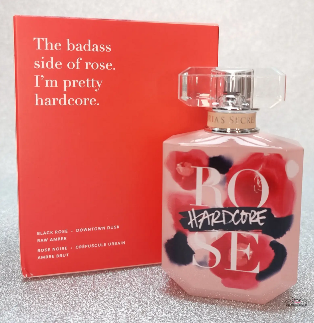 Parfémovaná voda Hardcore Rose od Victoria’s Secret s krabicí, hardcore rose edp