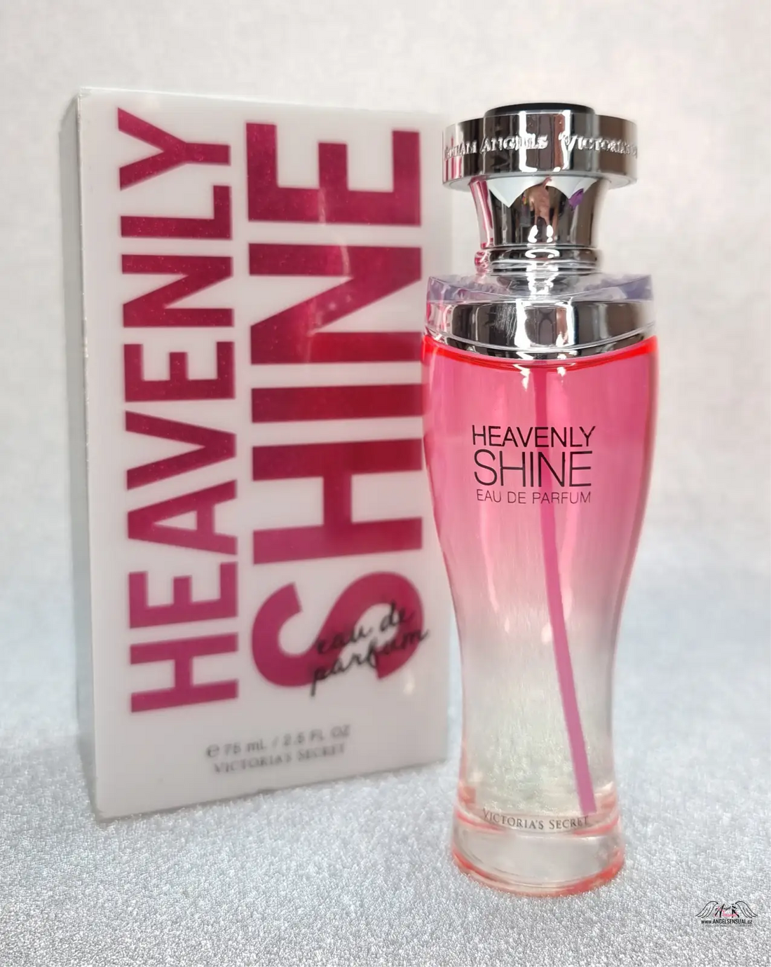 Victoria’s Secret Heavenly Shine limitovaná edice parfémová lahvička a krabice, andělé nebeský lesk