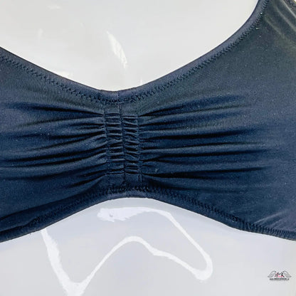 Černý stylový horní díl plavek Victoria’s Secret s lehkým řasením