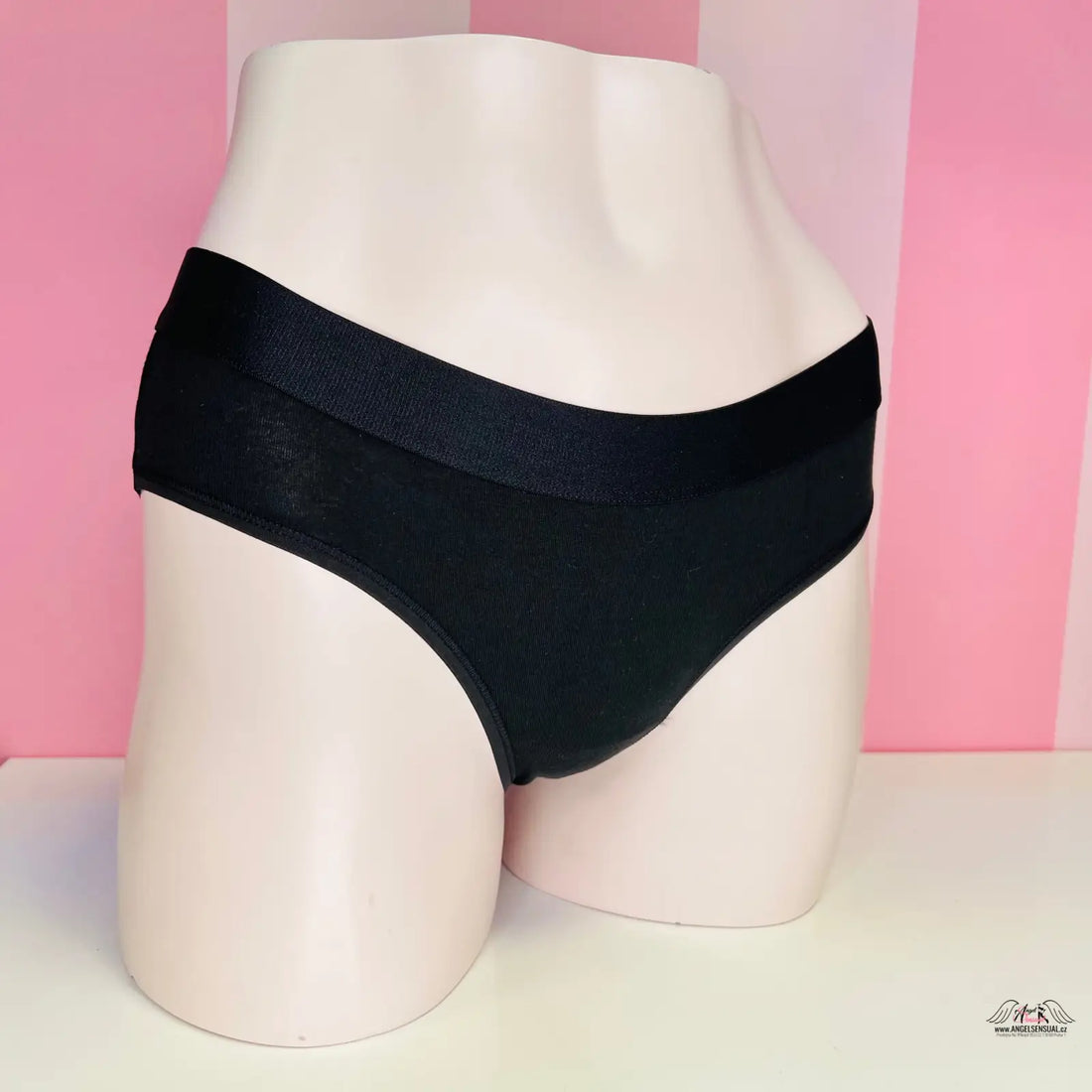 Žena v černém bikinách Victoria’s Secret Kalhotky Bavlněné s širokou gumou