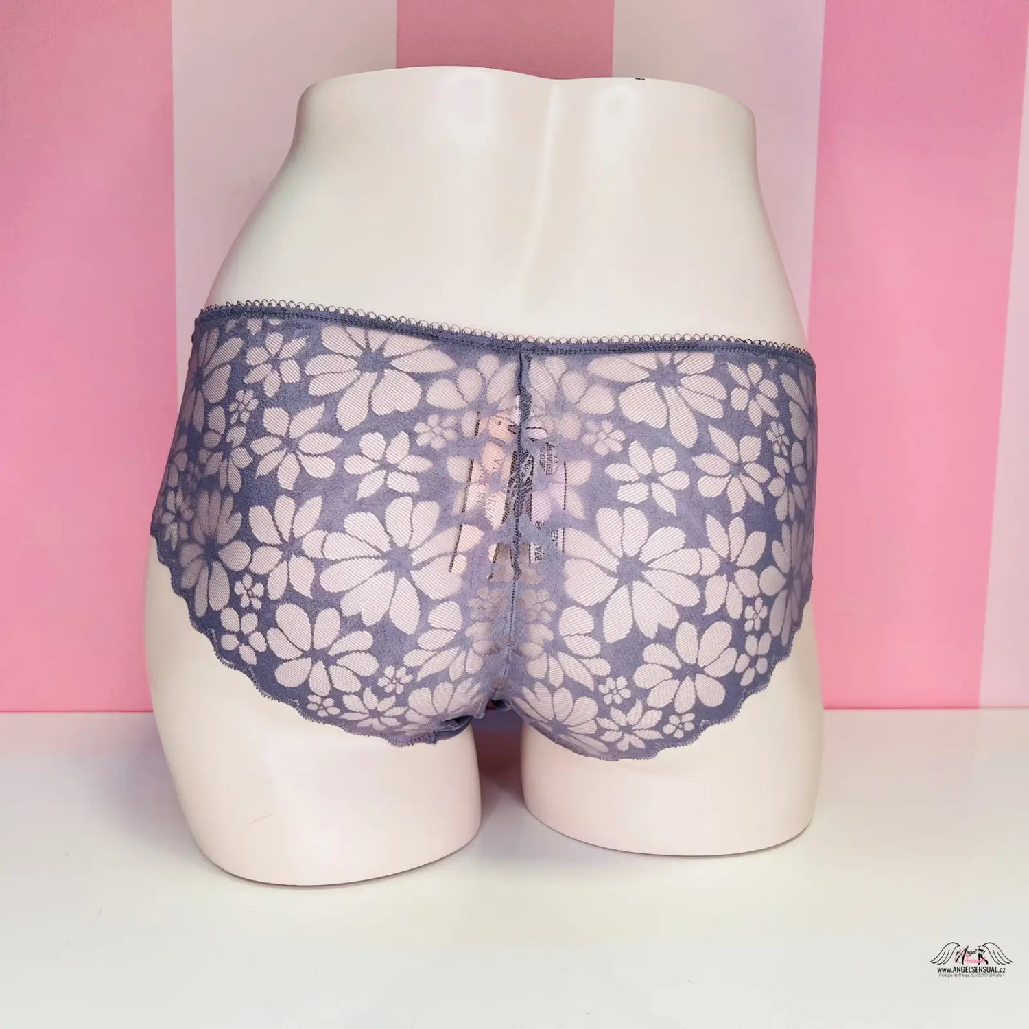 Obrázek ženských kalhotek Victoria’s Secret Kalhotky Hipster s Krajkou na manekýnu, velmi pohodlné elastické