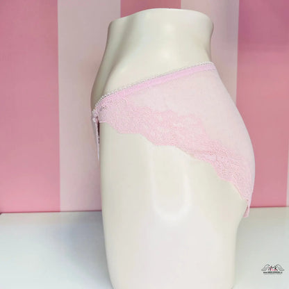 Pinkové krajkové jemné kalhotky Victoria’s Secret Kalhotky Krajkové na modelu pro každodenní komfort