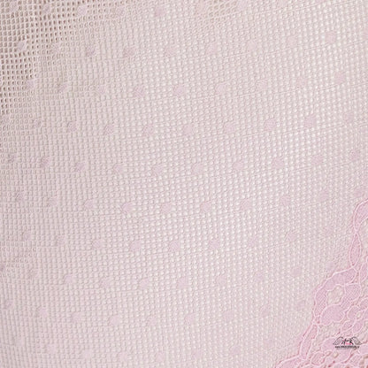 Jemné kalhotky Victoria’s Secret Kalhotky Krajkové s texturovanou bílou látkou a růžovým krajkovým lemem, ideální pro každodenní komfort