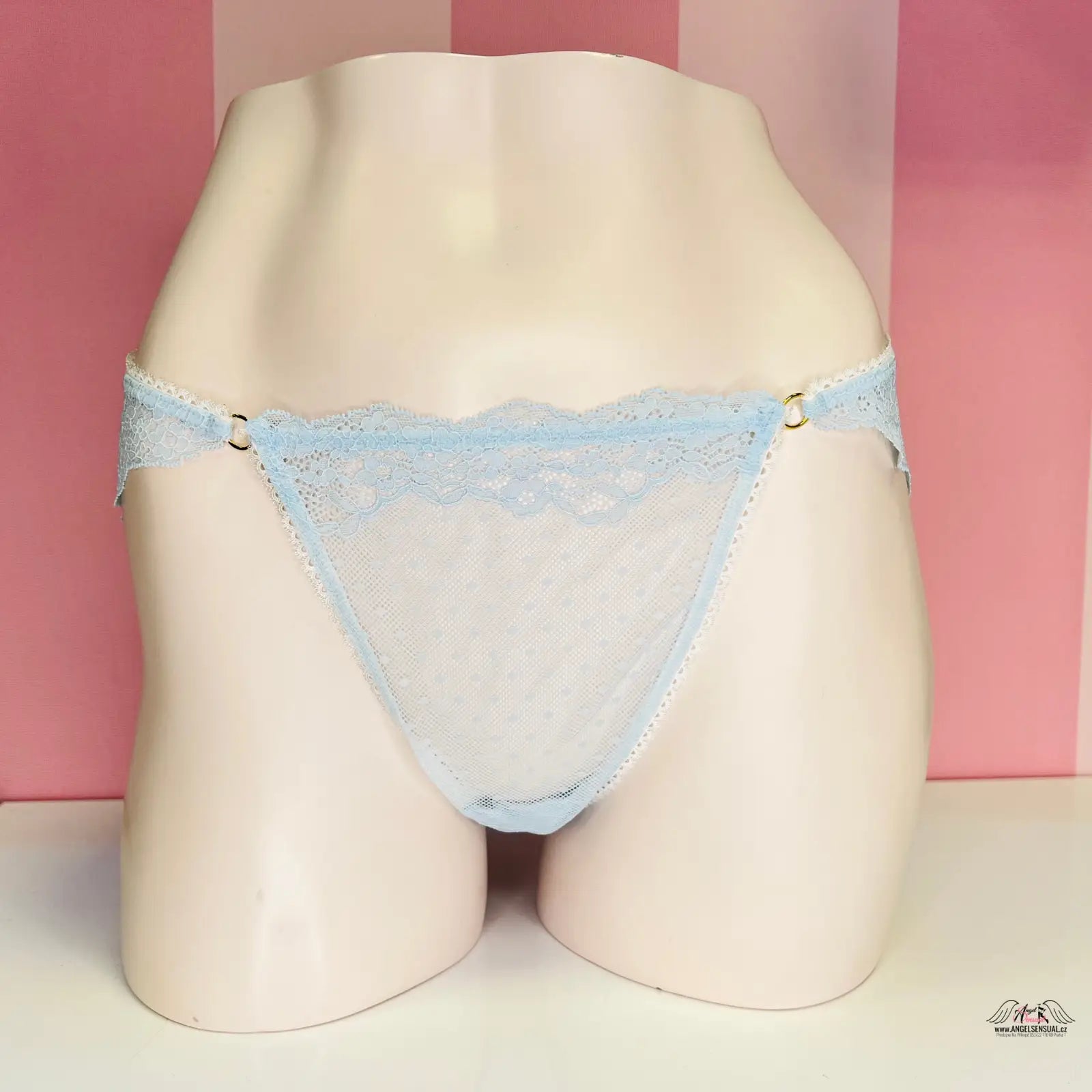 Light blue jemné kalhotky Victoria’s Secret Kalhotky Krajkové na mannequinu, každodenní komfort