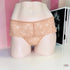 Lace-trimmed beige panties with floral pattern from Victoria’s Secret, elegantní krajkové tanga