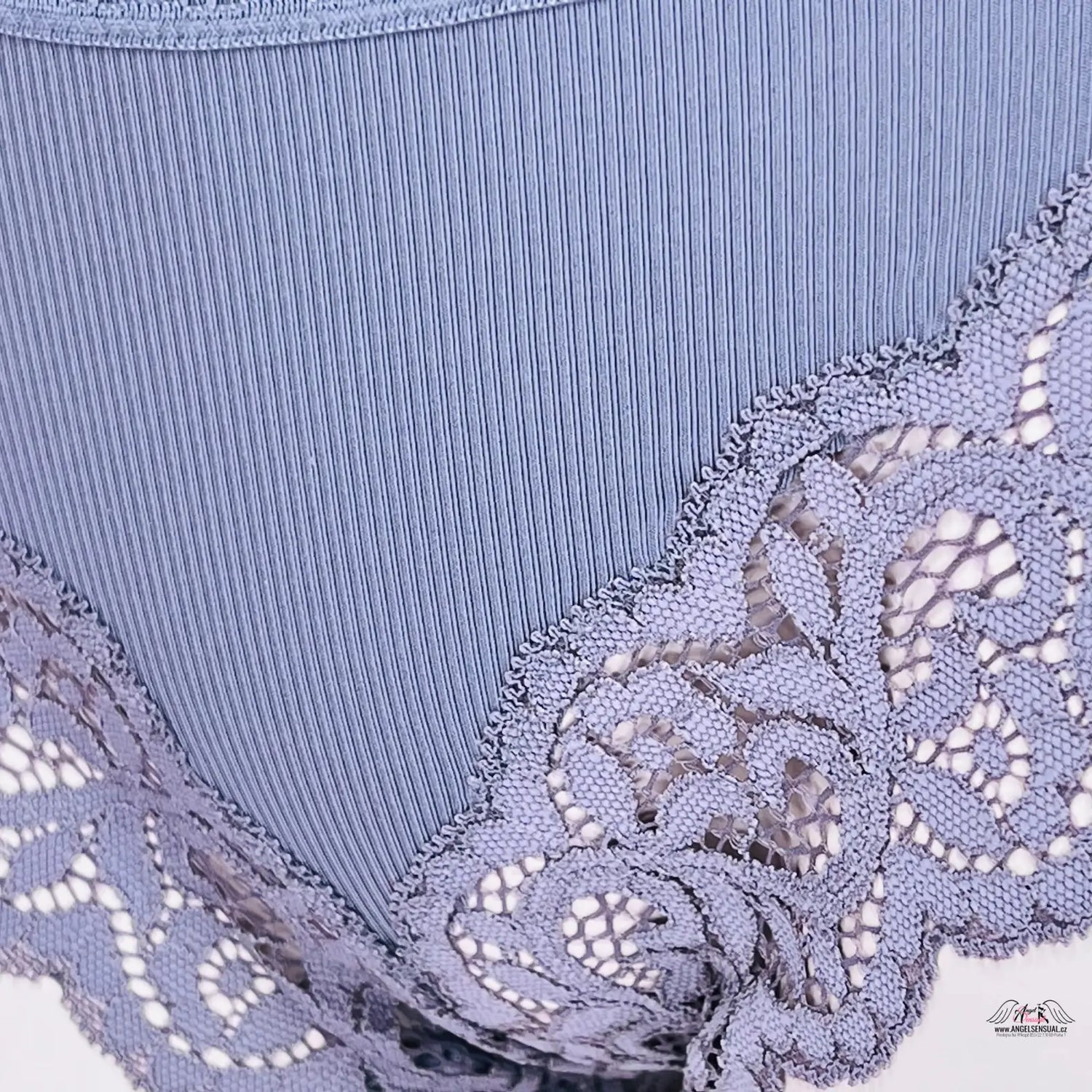 Blue very comfortable panties with wide lace detailing for everyday wear at Victoria’s Secret
