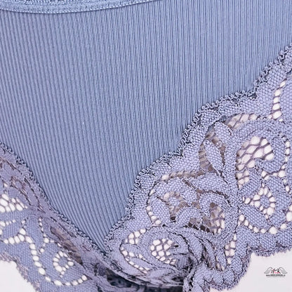 Blue very comfortable panties with wide lace detailing for everyday wear at Victoria’s Secret