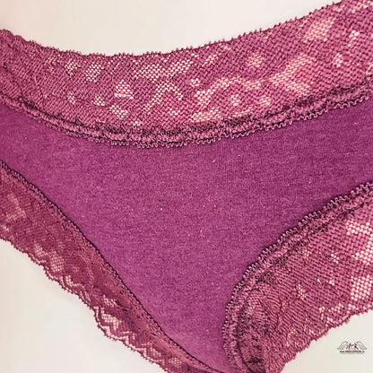 Maroon cotton panties with jemnou krajkou and bokové cheeky style from Victoria’s Secret