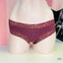 Burgundy jemnou krajkou bokové cheeky kalhotky Victoria’s Secret Kalhotky s Krajkou