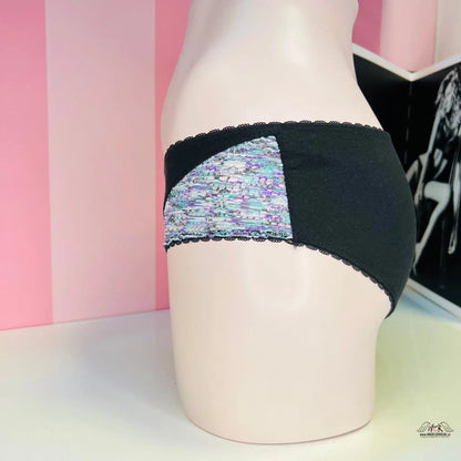 Black and floral women’s bavlněné kalhotky Victoria’s Secret Kalhotky s Krajkou