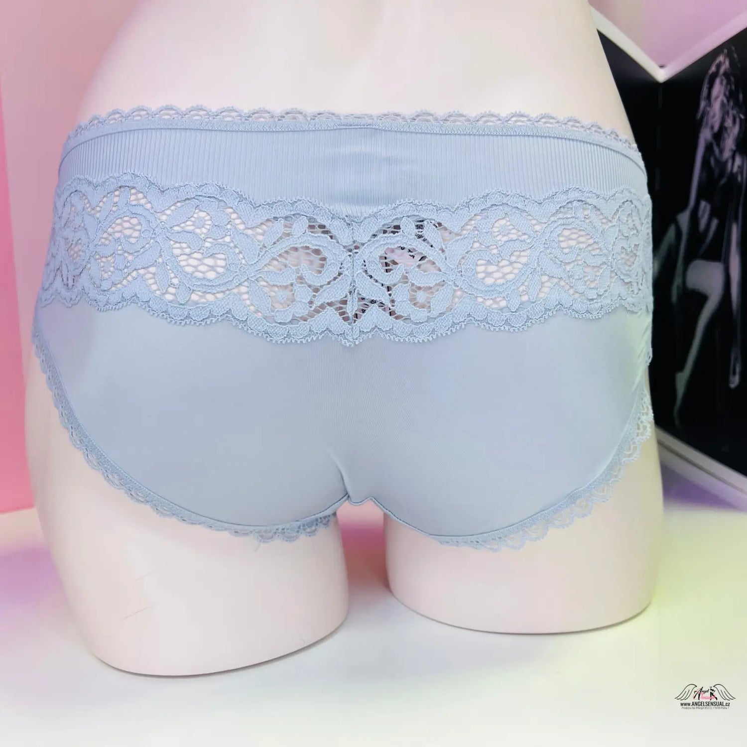 Ženské krajkové bikiny kalhotky s krajkovými detaily na spodním lemu