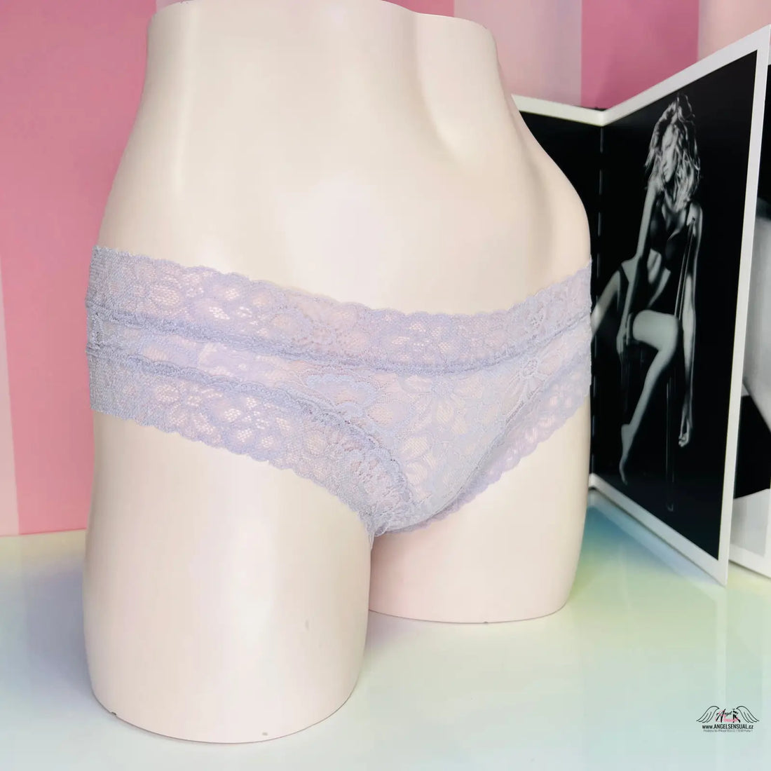 Manekýnské torzo v luxusních krajkových brazilkách Victoria’s Secret Krajkové Brazilky