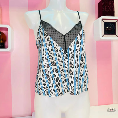 Vzorovaná košilka Victoria’s Secret s jemnou krajkou a úzkými ramínky