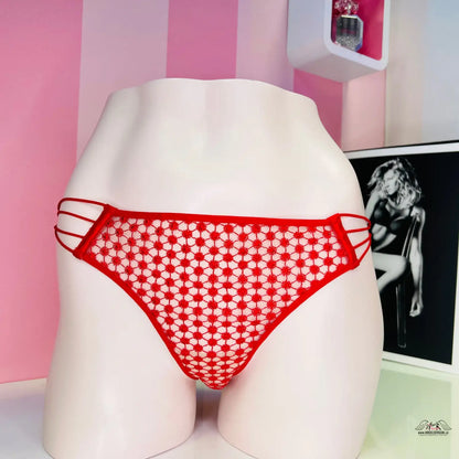 Červený bikini s bílými květy od Agent Provocateur, okouzlující elegance