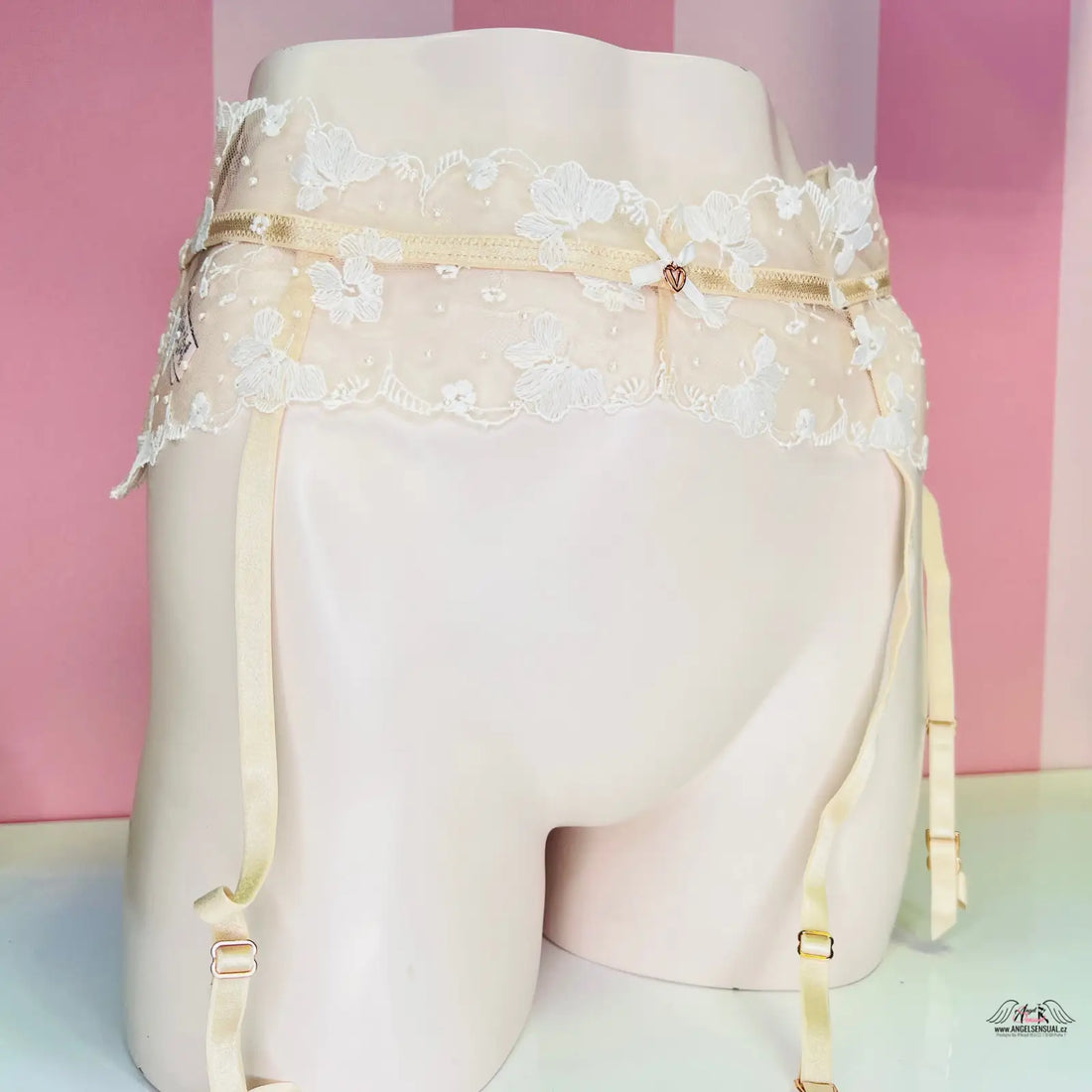 Jemný podvazkový pás s krajkovým lemem a nastavitelnými pásky, Victoria’s Secret