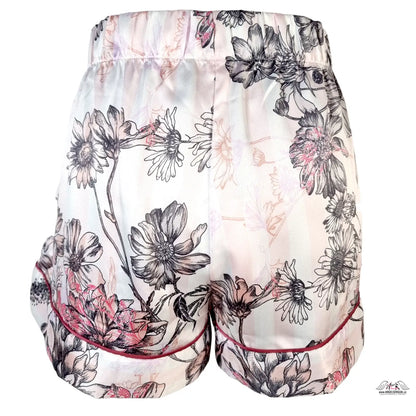 Satinové kraťasy Victoria’s Secret s květinovým potiskem z velmi jemného materiálu