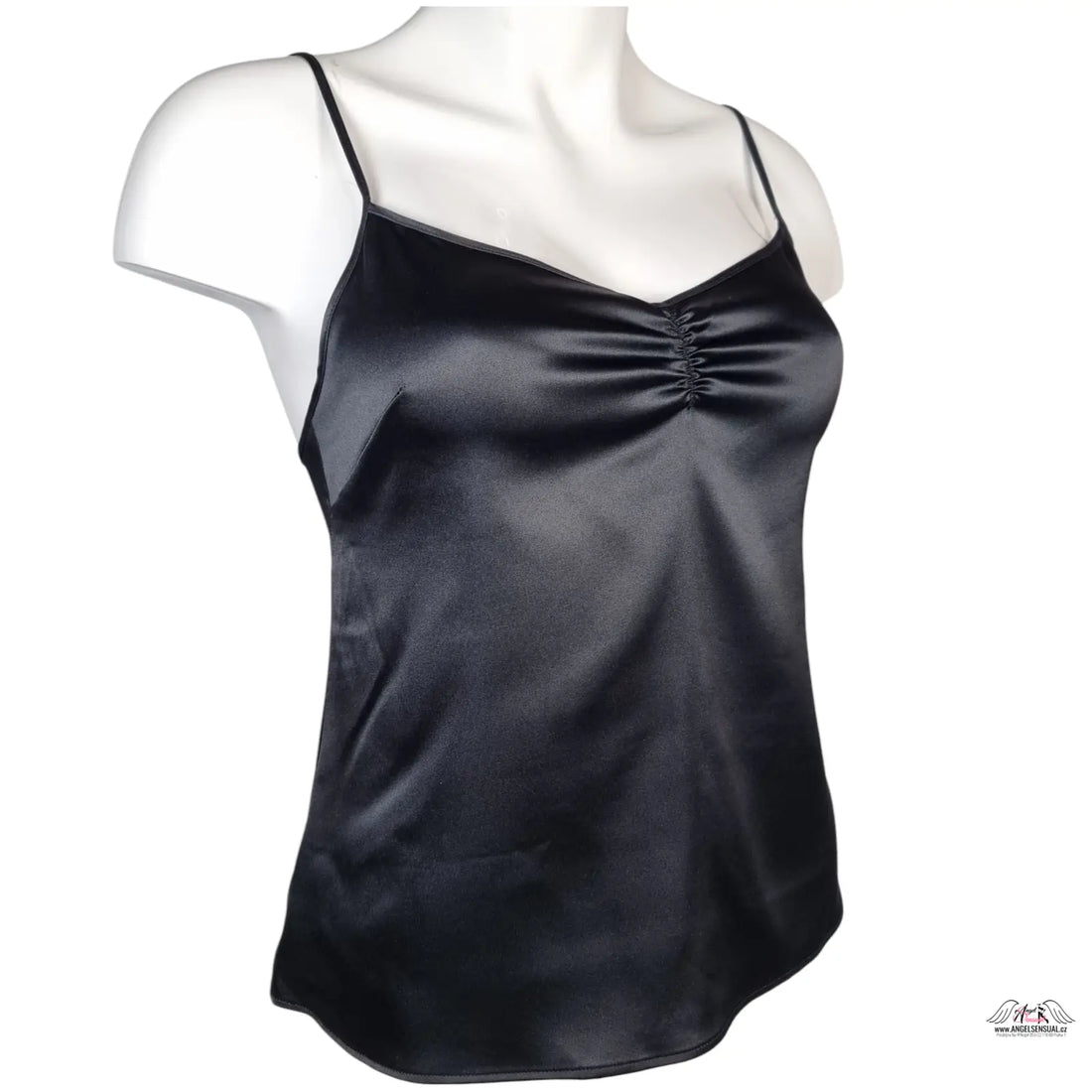 Victoria’s Secret luxusní saténové tílko s nastavitelnými ramínky a rýhovaným výstřihem