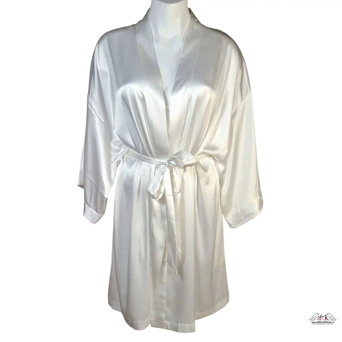 Victoria’s Secret saténový svatební župan s kamínky, kolekce Victoria’s Secret, bílý