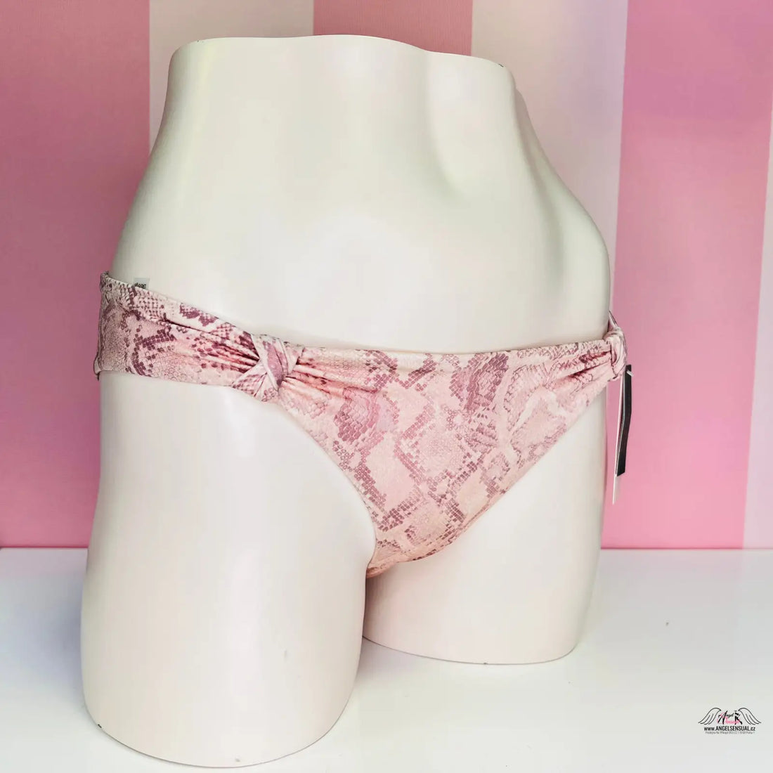 Pink lace spodní díl plavek Victoria’s Secret s mašlí na straně
