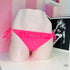 Hot pink bikini bottoms s prošívaným volánkem, stylový spodní díl plavek Victoria’s Secret
