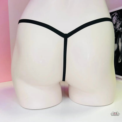 Černá šňůrková tanga Victoria’s Secret pro svůdnou eleganci a maximální komfort