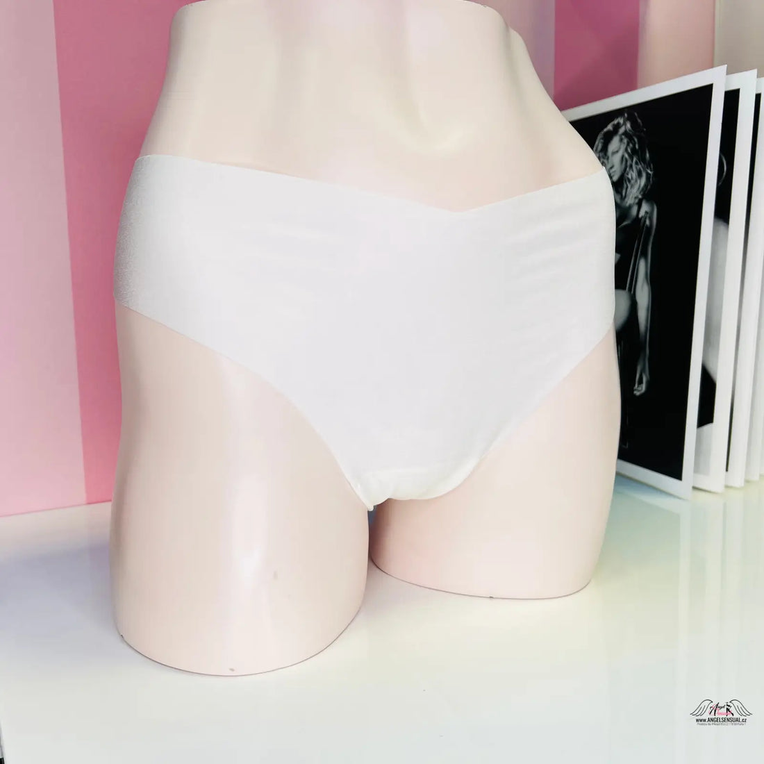 Bílé bezešvé tanga Victoria’s Secret pro ženy, elegantní bílé bezešvé spodní prádlo