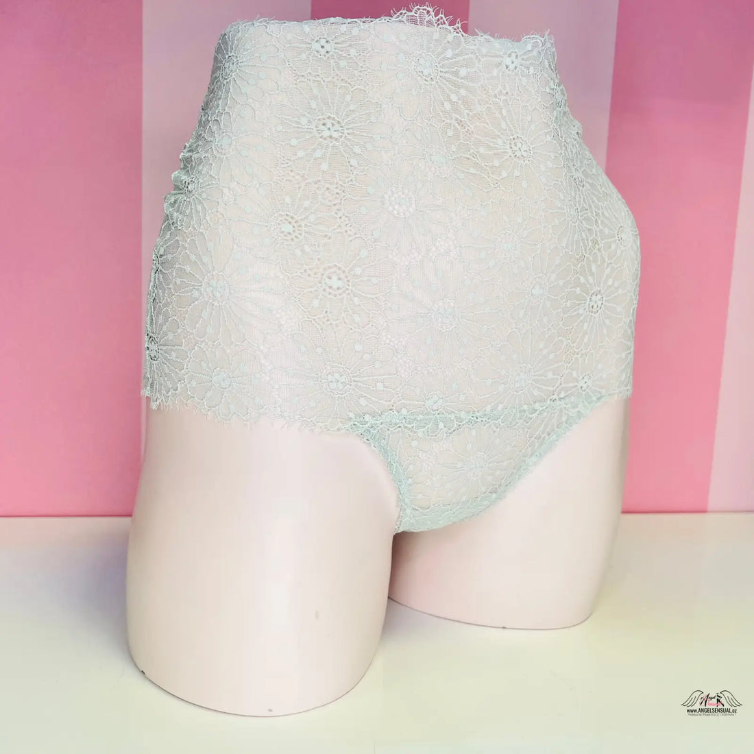 Mint zelené vysokým pasem krajkové spodní prádlo Victoria’s Secret na figuríně