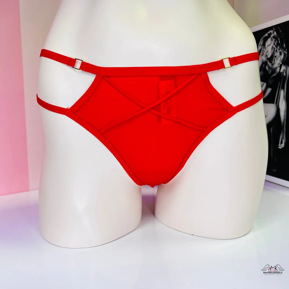 Pohled oslní Victoria’s Secret Tanga s Ozdobnými Pásky více barev, sexy lingerie