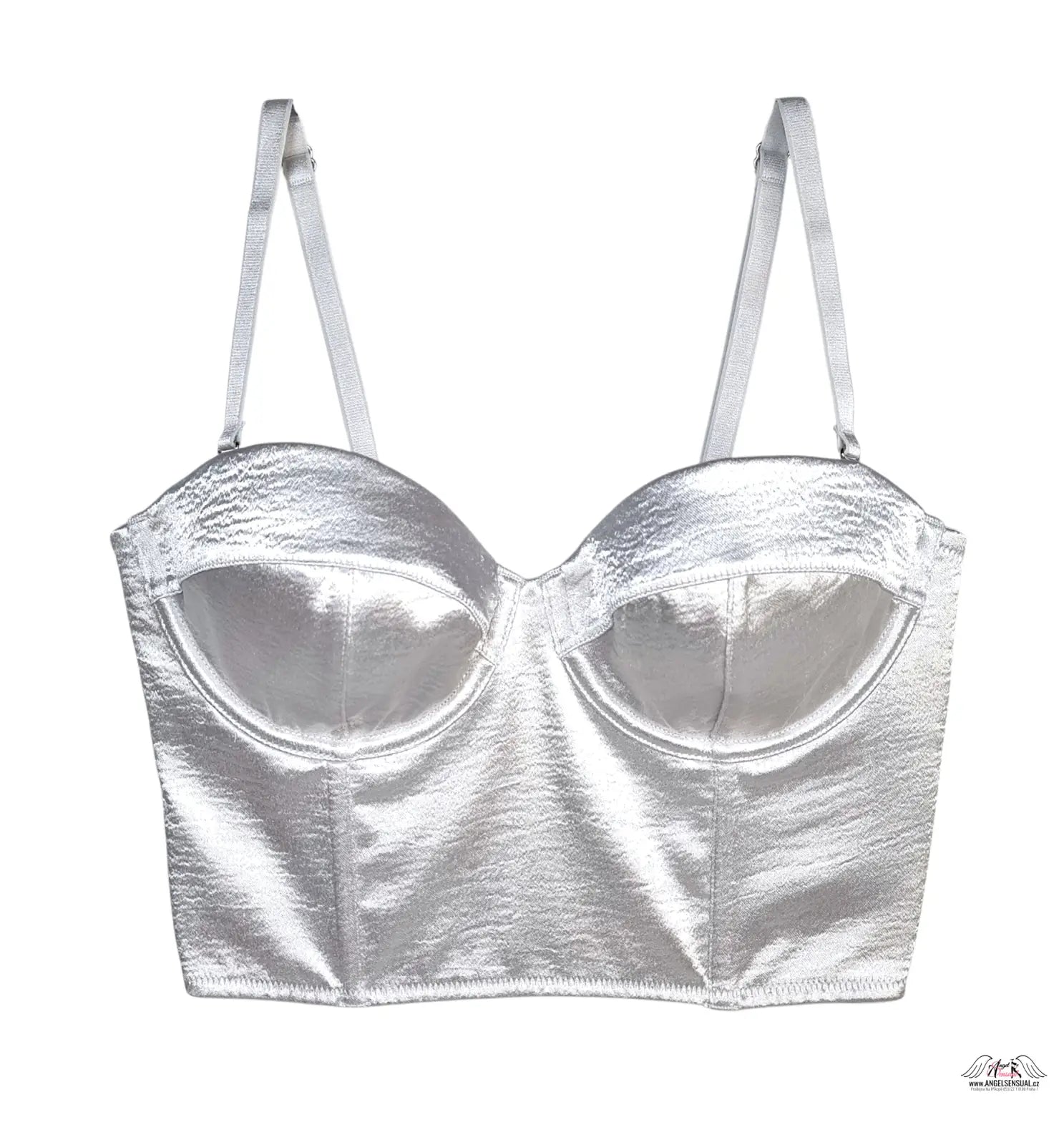 Stříbrný korzet s nastavitelnými ramínky, form-fitting design Victoria’s Secret