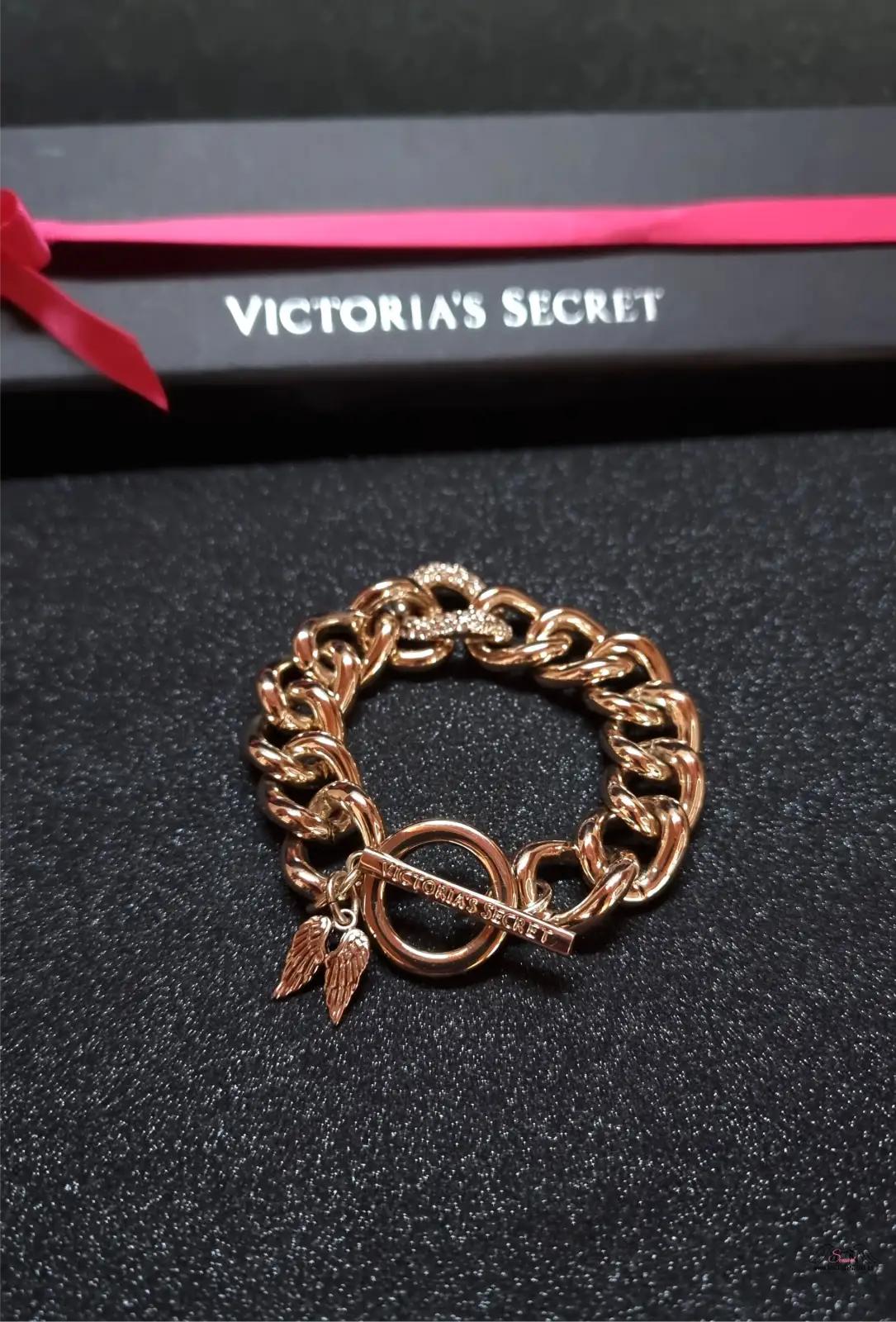 Rose gold řetízek náramek s křídly a zirkonem pro Victoria’s Secret Zlatý Náramek Křídla
