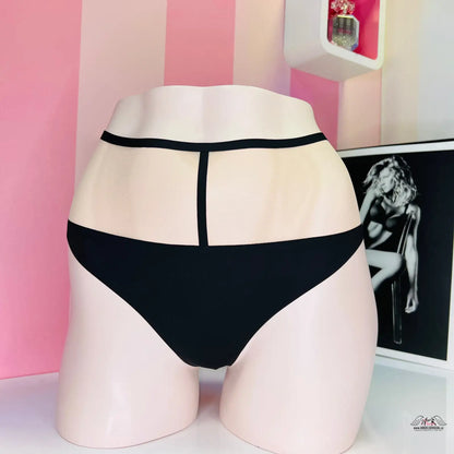 Černý bikini s černými tangy s vysokým pasem od Agent Provocateur