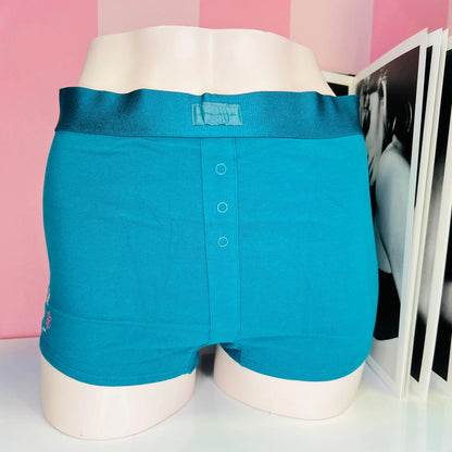 Bavlněné boxerky - L / Kachní modř / Nové se štítky - Boyshort/boxer Victoria’s Secret