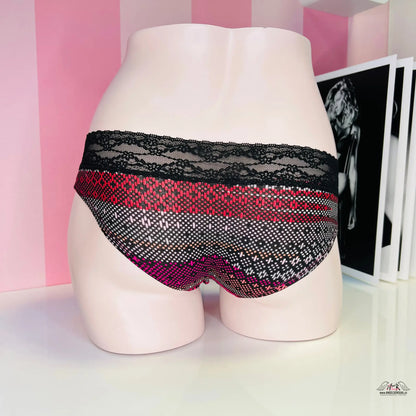 Bavlněné kalhotky s krajkou - XS / Barevná / Nové se štítky - Kalhotky Victoria’s Secret