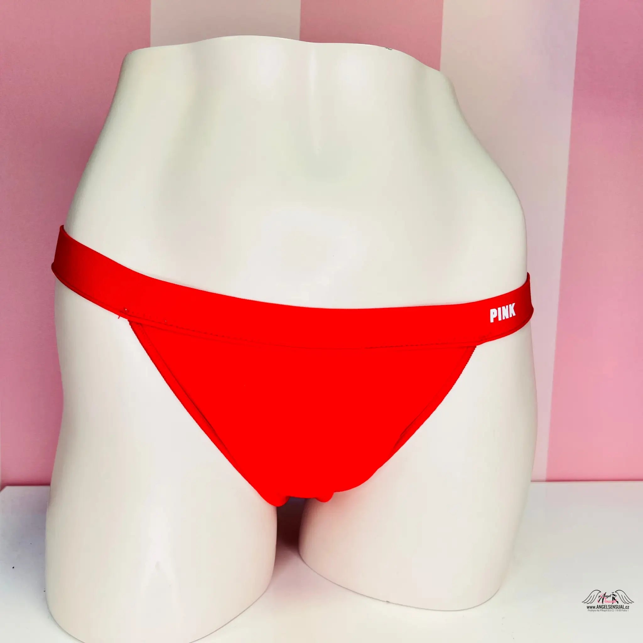 Elastické kalhotky - L / Červená / Nové se štítky - Bikini PINK